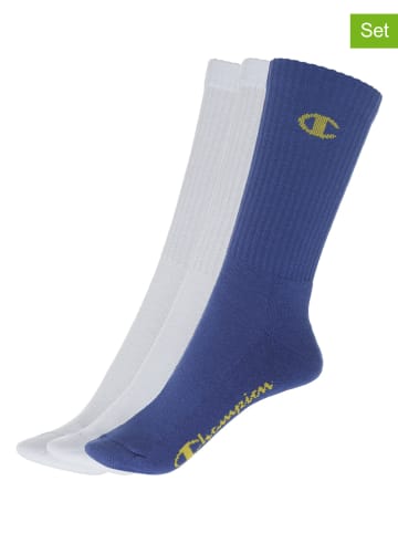 Champion 6-delige set: sokken wit/blauw