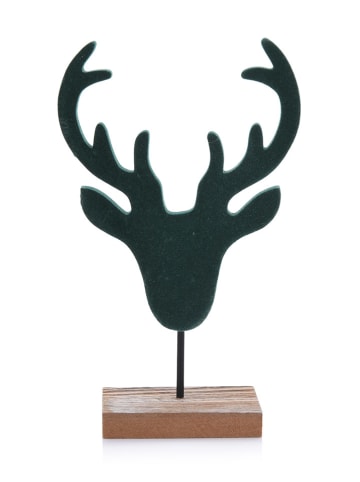 DUKA Decoratief figuur donkergroen/bruin - (B)13,2 x (H)22,5 x (D)5,5 cm