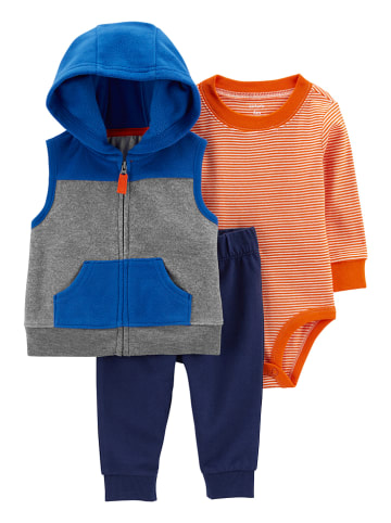carter's 3-delige outfit oranje/blauw