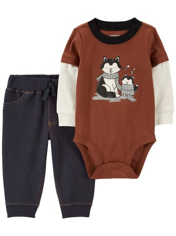 Carter's 2-delige outfit bruin