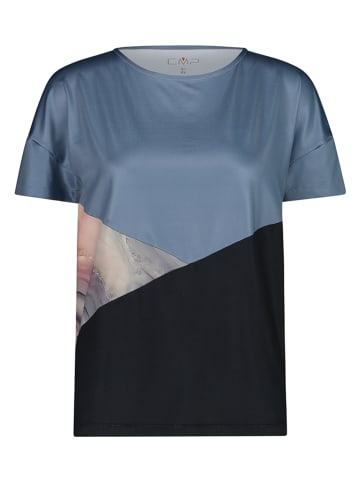 CMP Trainingsshirt blauw/zwart