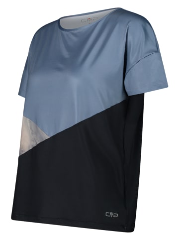 CMP Koszulka sportowa w kolorze niebiesko-czarnym