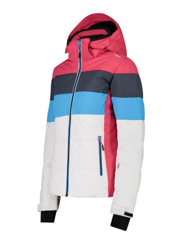 CMP Kurtka narciarska w kolorze biało-różowo-niebieskim