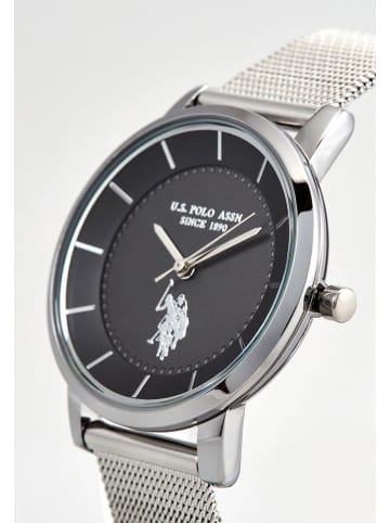 U.S. Polo Assn. Quarzuhr in Silber/ Schwarz