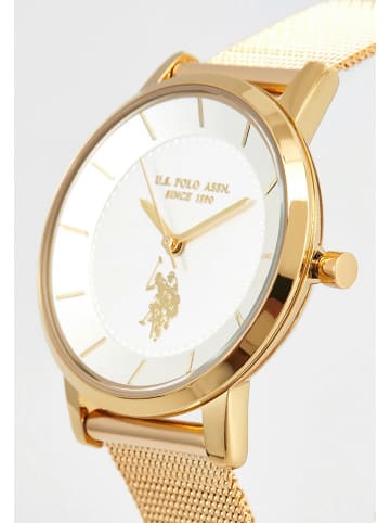 U.S. Polo Assn. Zegarek kwarcowy w kolorze złoto-białym