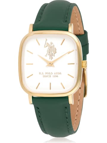U.S. Polo Assn. Zegarek kwarcowy w kolorze zÅ‚oto-zielono-biaÅ‚ym