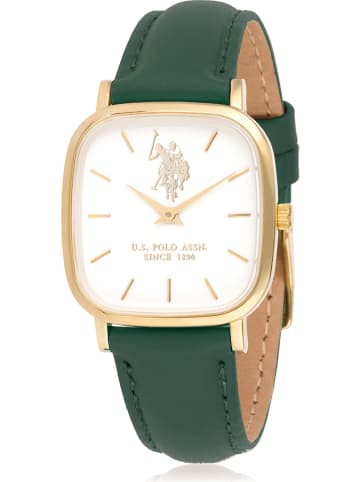 U.S. Polo Assn. Zegarek kwarcowy w kolorze złoto-zielono-białym