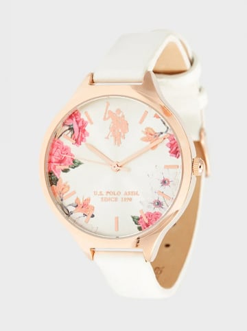U.S. Polo Assn. Zegarek kwarcowy w kolorze różowozłoto-kremowym