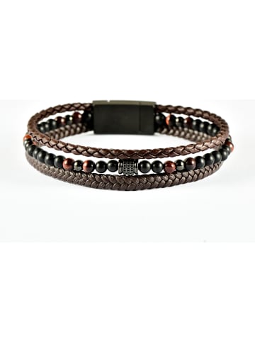 U.S. Polo Assn. Leder-Armband in Dunkelbraun