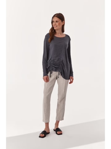 TATUUM Leinen-Bluse in Grau