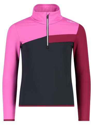 CMP Koszulka funkcyjna w kolorze różowo-czarnym