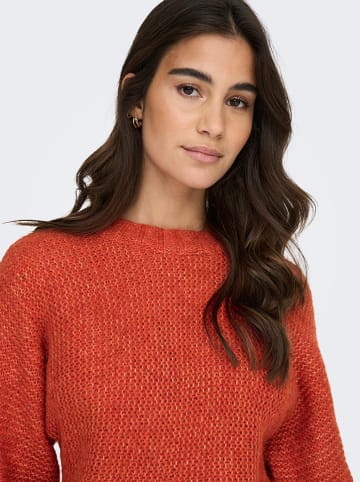 ONLY Sweter "Chunky" w kolorze rdzawoczerwonym