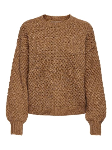ONLY Sweter "Mella" w kolorze brązowym