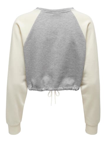 ONLY Sweatshirt "Lula" in Grau/ Creme