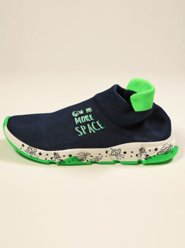 Denokids Sneakers "Space Dino" donkerblauw/groen