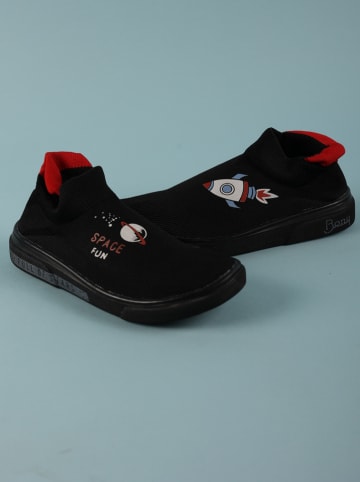 Denokids Sneakersy "Roket" w kolorze czarno-czerwonym