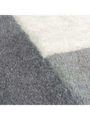 Flair Rugs Wollen loper grijs/beige/zwart