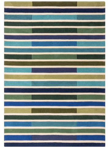 Flair Rugs Wełniany dywan w kolorze niebiesko-zielonym