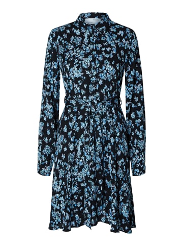 SELECTED FEMME Kleid "Fiola" in Schwarz/ Blau