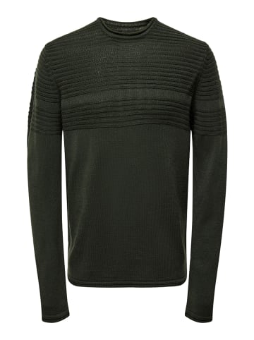ONLY & SONS Pullover "Blade" in Dunkelgrün