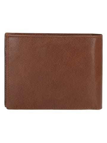 HIDE & STITCHES Leren portemonnee lichtbruin - (B)13 x (H)10 x (D)3 cm