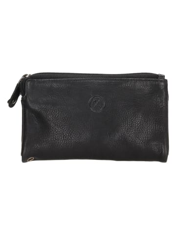 HIDE & STITCHES Leder-Geldbörse in Schwarz  - (B)16,5 x (H)9 x (T)2 cm