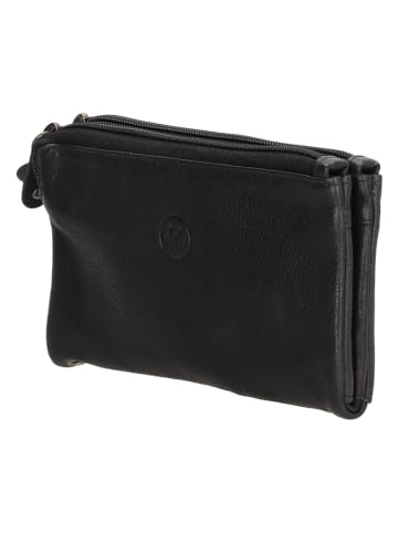 HIDE & STITCHES Leder-Geldbörse in Schwarz  - (B)16,5 x (H)9 x (T)2 cm