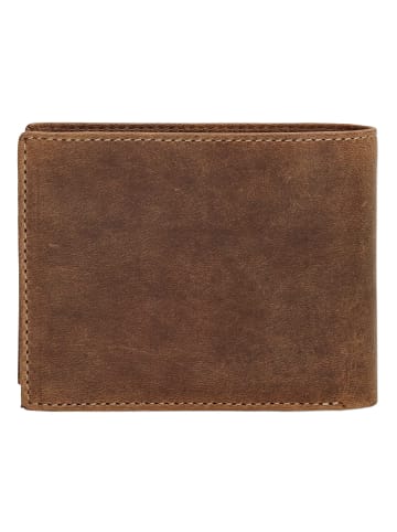 HIDE & STITCHES 2-delige set: leren portemonnee en riem lichtbruin