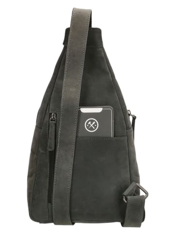 HIDE & STITCHES Skórzany plecak w kolorze czarnym - 18 x 33 x 8,5 cm