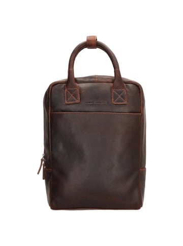 HIDE & STITCHES Skórzany plecak w kolorze brązowym - 26 x 35 x 9 cm