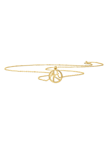 Diamant Exquis Gold-Halskette mit Anhänger - (L)42 cm