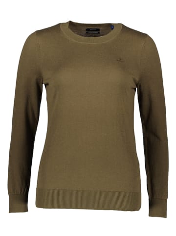 Gant Sweter w kolorze oliwkowym