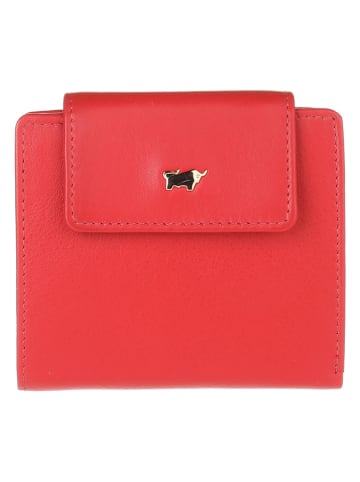 Braun Büffel Leren portemonnee rood - (B)10 x (H)10 x (D)2 cm