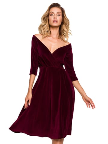 Made of emotion Sukienka w kolorze burgundowym