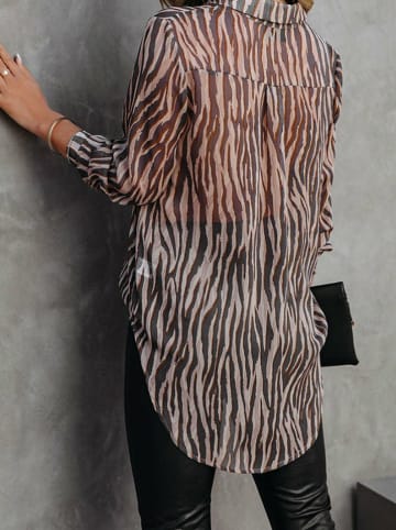 Milan Kiss Koszula w kolorze brązowo-czarnym