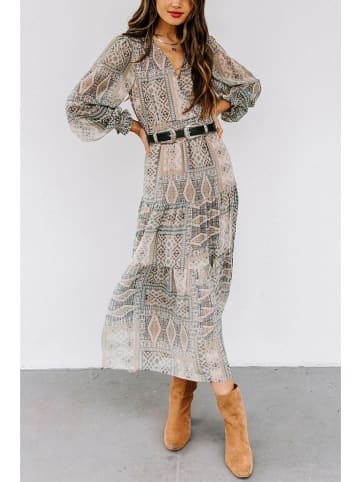 Milan Kiss Kleid in Grey/printed