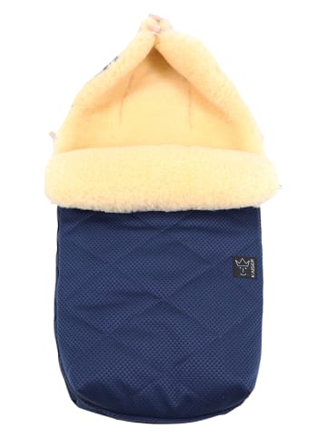 Kaiser Naturfellprodukte Lammfell-Fußsack "Natty"  in Dunkelblau - (L)85 x (B)45 cm