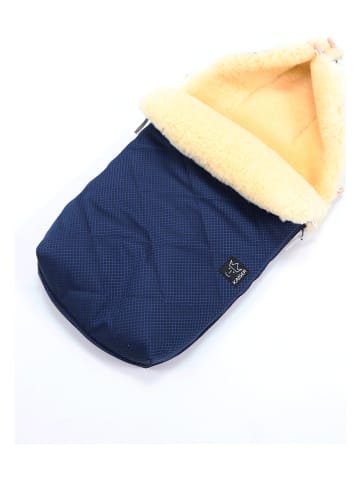Kaiser Naturfellprodukte Voetenzak met lamsvacht "Natty" donkerblauw - (L)85 x (B)45 cm