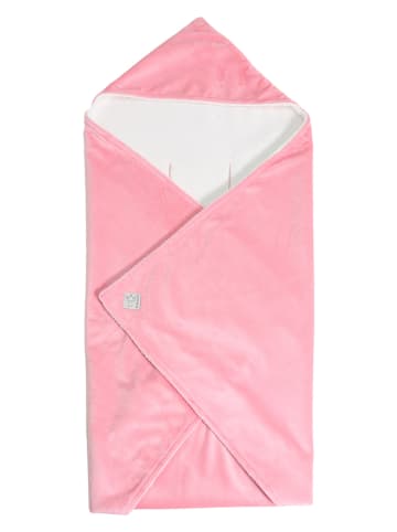 Kaiser Naturfellprodukte Becik "Winter Wrap" w kolorze jasnoróżowym - 85 x 85 cm