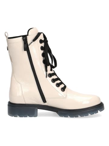 Caprice Leren boots wit/zwart