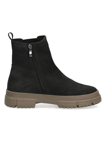 Caprice Leder-Boots in Schwarz/ Beige