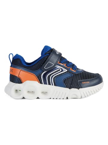Geox Sneakers "Wroom" donkerblauw/oranje