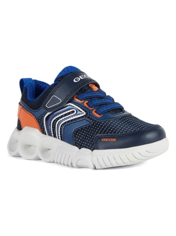 Geox Sneakers "Wroom" donkerblauw/oranje