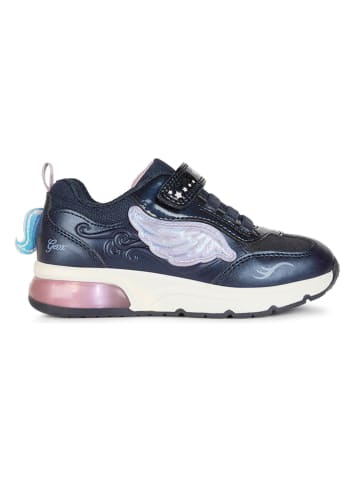 Geox Sneakers "Spaceclub" donkerblauw/roze