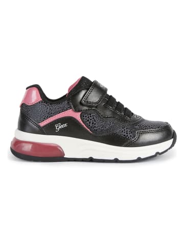 Geox Sneakersy "Spaceclub" w kolorze czarno-różowym