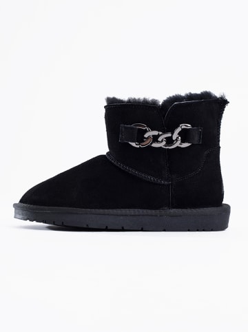 NICEBAY Leder-Winterboots "Jaida" in Schwarz
