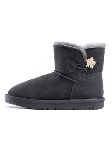 NICEBAY Leder-Winterboots "Beauty" in Anthrazit