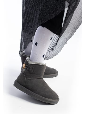 NICEBAY Leren winterboots "Beauty" antraciet