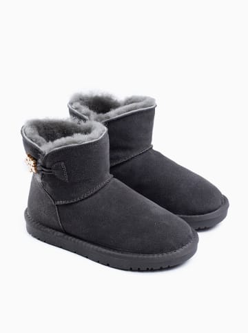 NICEBAY Leren winterboots "Beauty" antraciet
