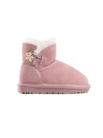 NICEBAY Leren winterboots "Beauty" lichtroze